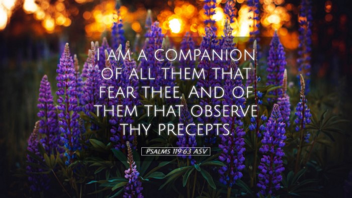 Picture 05 - Psalms 119:63 ASV Desktop Wallpaper - I am a companion of all them that fear thee, And - Desktop Bible Verse Wallpaper