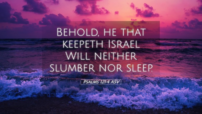 Picture 05 - Psalms 121:4 ASV Desktop Wallpaper - Behold, he that keepeth Israel Will neither - Desktop Bible Verse Wallpaper