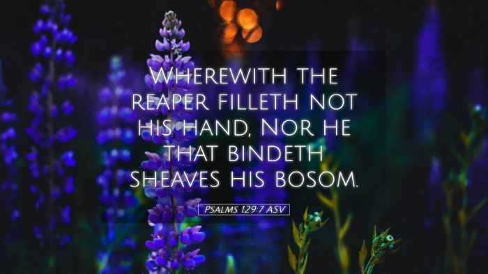 Picture 05 - Psalms 129:7 ASV Desktop Wallpaper - Wherewith the reaper filleth not his hand, Nor he - Desktop Bible Verse Wallpaper
