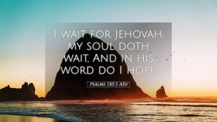Picture 05 - Psalms 130:5 ASV Desktop Wallpaper - I wait for Jehovah, my soul doth wait, And in his - Desktop Bible Verse Wallpaper