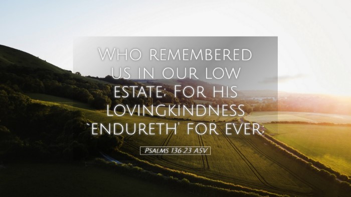 Picture 05 - Psalms 136:23 ASV Desktop Wallpaper - Who remembered us in our low estate; For his - Desktop Bible Verse Wallpaper