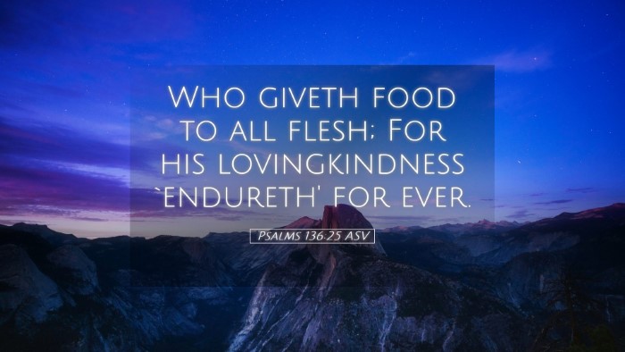Picture 05 - Psalms 136:25 ASV Desktop Wallpaper - Who giveth food to all flesh; For his - Desktop Bible Verse Wallpaper