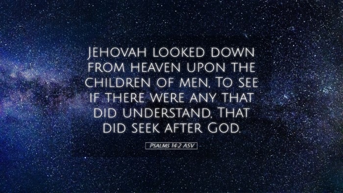 Picture 05 - Psalms 14:2 ASV Desktop Wallpaper - Jehovah looked down from heaven upon the children - Desktop Bible Verse Wallpaper