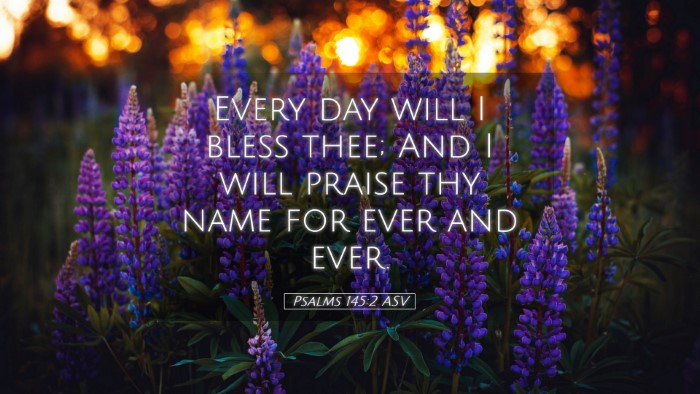 Picture 05 - Psalms 145:2 ASV Desktop Wallpaper - Every day will I bless thee; And I will praise - Desktop Bible Verse Wallpaper