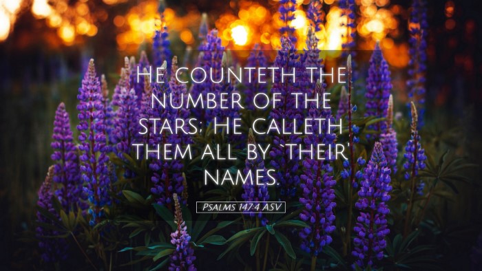 Picture 05 - Psalms 147:4 ASV Desktop Wallpaper - He counteth the number of the stars; He calleth - Desktop Bible Verse Wallpaper