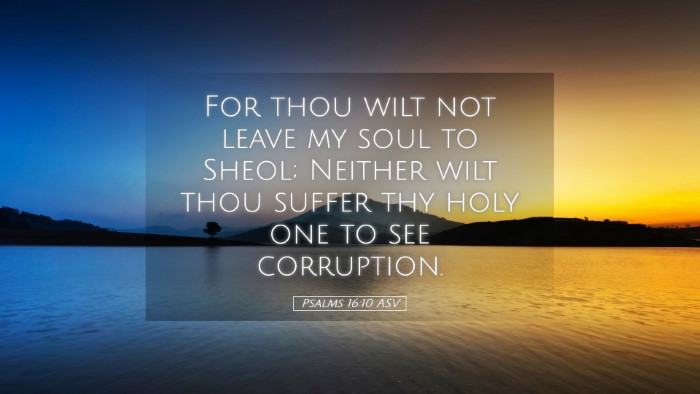 Picture 05 - Psalms 16:10 ASV Desktop Wallpaper - For thou wilt not leave my soul to Sheol; Neither - Desktop Bible Verse Wallpaper