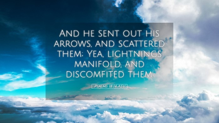 Picture 05 - Psalms 18:14 ASV Desktop Wallpaper - And he sent out his arrows, and scattered them; - Desktop Bible Verse Wallpaper