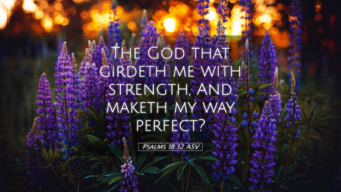 Picture 05 - Psalms 18:32 ASV Desktop Wallpaper - The God that girdeth me with strength, And maketh - Desktop Bible Verse Wallpaper