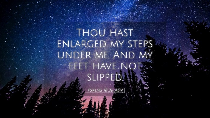 Picture 05 - Psalms 18:36 ASV Desktop Wallpaper - Thou hast enlarged my steps under me, And my feet - Desktop Bible Verse Wallpaper