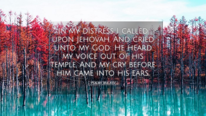 Picture 05 - Psalms 18:6 ASV Desktop Wallpaper - In my distress I called upon Jehovah, And cried - Desktop Bible Verse Wallpaper