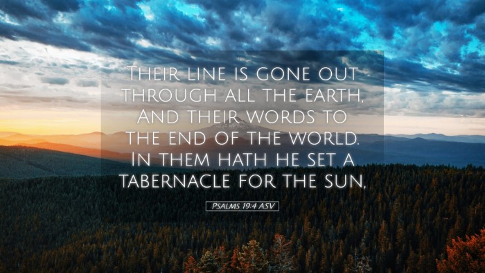 Picture 05 - Psalms 19:4 ASV Desktop Wallpaper - Their line is gone out through all the earth, And - Desktop Bible Verse Wallpaper