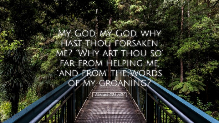 Picture 05 - Psalms 22:1 ASV Desktop Wallpaper - My God, my God, why hast thou forsaken me? `Why - Desktop Bible Verse Wallpaper