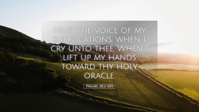 Picture 05 - Psalms 28:2 ASV Desktop Wallpaper - Hear the voice of my supplications, when I cry - Desktop Bible Verse Wallpaper