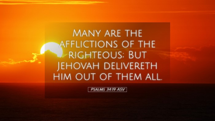 Picture 05 - Psalms 34:19 ASV Desktop Wallpaper - Many are the afflictions of the righteous; But - Desktop Bible Verse Wallpaper