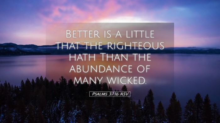 Picture 05 - Psalms 37:16 ASV Desktop Wallpaper - Better is a little that the righteous hath Than - Desktop Bible Verse Wallpaper