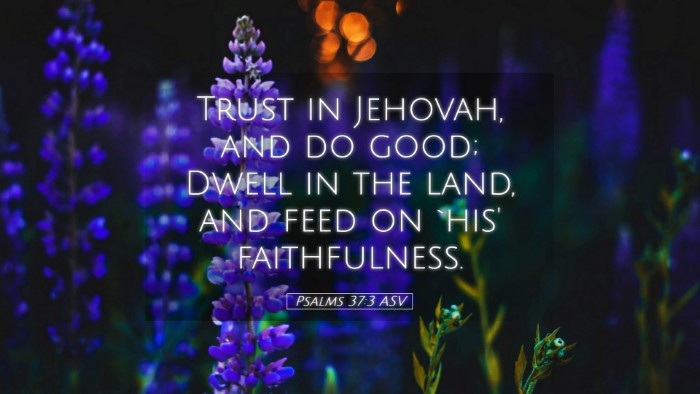 Picture 05 - Psalms 37:3 ASV Desktop Wallpaper - Trust in Jehovah, and do good; Dwell in the land, - Desktop Bible Verse Wallpaper