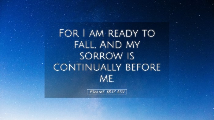 Picture 05 - Psalms 38:17 ASV Desktop Wallpaper - For I am ready to fall, And my sorrow is - Desktop Bible Verse Wallpaper
