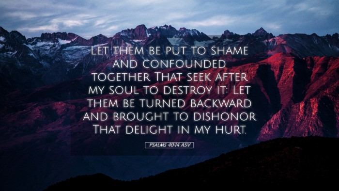Picture 05 - Psalms 40:14 ASV Desktop Wallpaper - Let them be put to shame and confounded together - Desktop Bible Verse Wallpaper