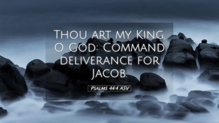Picture 05 - Psalms 44:4 ASV Desktop Wallpaper - Thou art my King, O God: Command deliverance for - Desktop Bible Verse Wallpaper