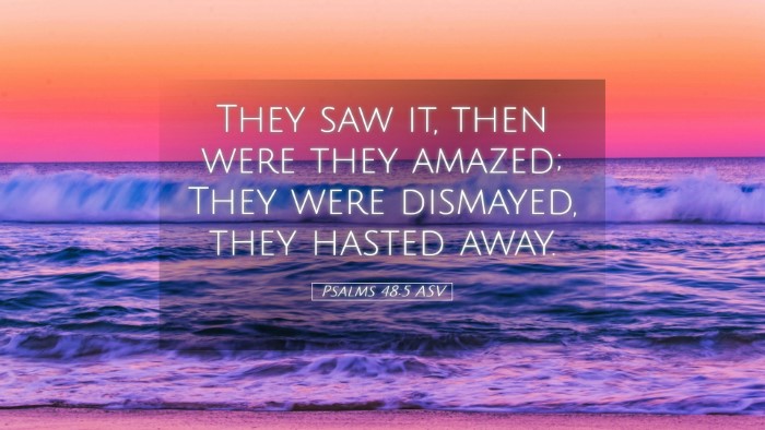 Picture 05 - Psalms 48:5 ASV Desktop Wallpaper - They saw it, then were they amazed; They were - Desktop Bible Verse Wallpaper