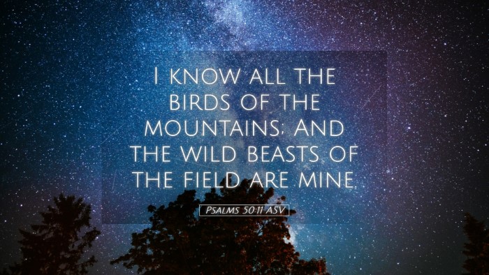 Picture 05 - Psalms 50:11 ASV Desktop Wallpaper - I know all the birds of the mountains; And the - Desktop Bible Verse Wallpaper