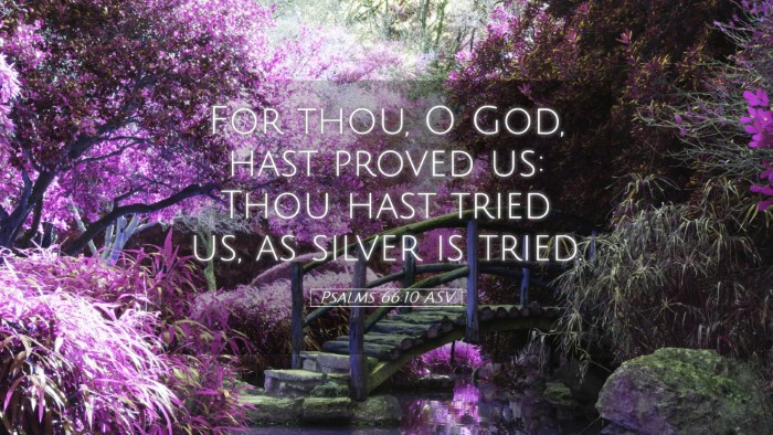 Picture 05 - Psalms 66:10 ASV Desktop Wallpaper - For thou, O God, hast proved us: Thou hast tried - Desktop Bible Verse Wallpaper