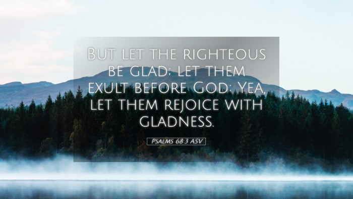 Picture 05 - Psalms 68:3 ASV Desktop Wallpaper - But let the righteous be glad; let them exult - Desktop Bible Verse Wallpaper