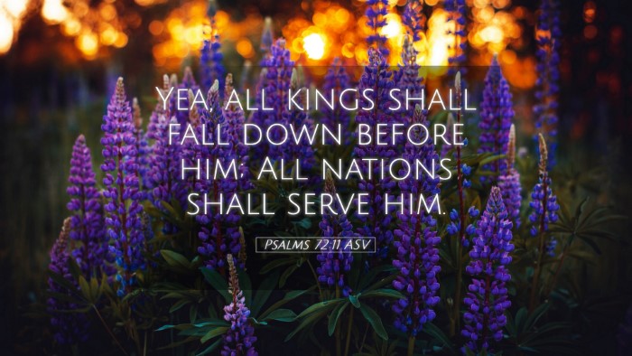Picture 05 - Psalms 72:11 ASV Desktop Wallpaper - Yea, all kings shall fall down before him; All - Desktop Bible Verse Wallpaper