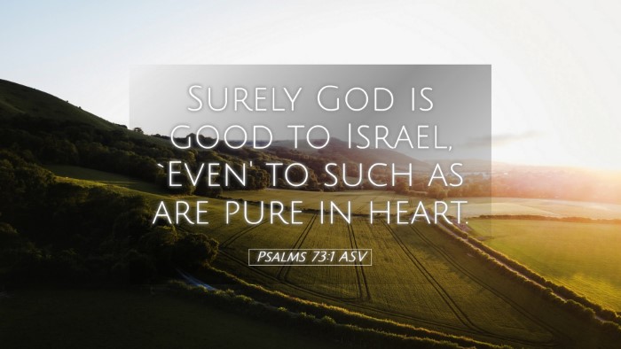 Picture 05 - Psalms 73:1 ASV Desktop Wallpaper - Surely God is good to Israel, `Even' to such as - Desktop Bible Verse Wallpaper