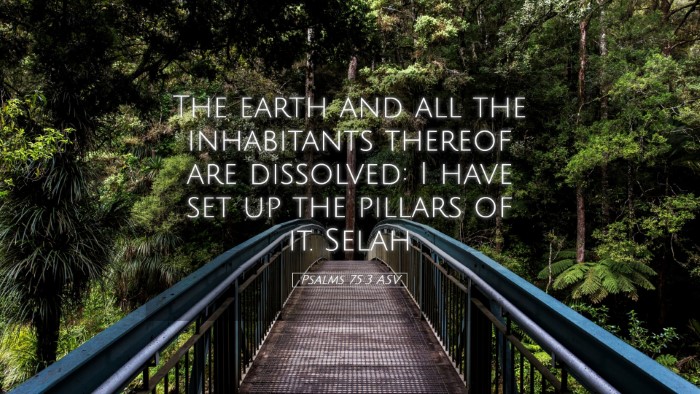 Picture 05 - Psalms 75:3 ASV Desktop Wallpaper - The earth and all the inhabitants thereof are - Desktop Bible Verse Wallpaper
