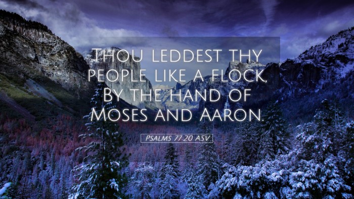 Picture 05 - Psalms 77:20 ASV Desktop Wallpaper - Thou leddest thy people like a flock, By the hand - Desktop Bible Verse Wallpaper