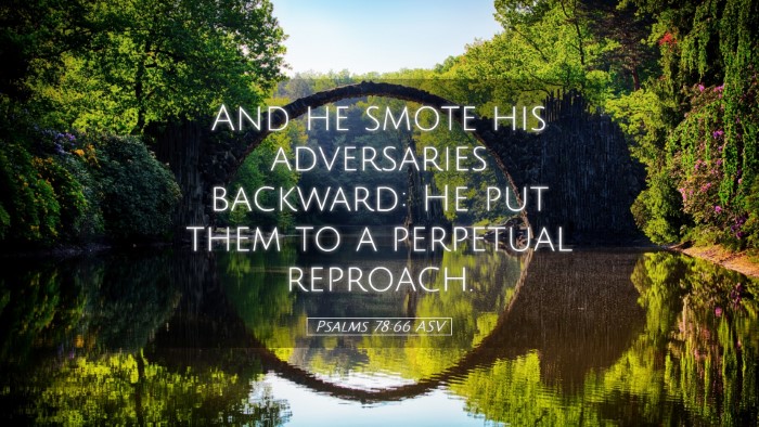 Picture 05 - Psalms 78:66 ASV Desktop Wallpaper - And he smote his adversaries backward: He put - Desktop Bible Verse Wallpaper