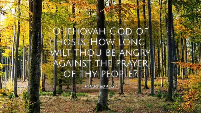 Picture 05 - Psalms 80:4 ASV Desktop Wallpaper - O Jehovah God of hosts, How long wilt thou be - Desktop Bible Verse Wallpaper