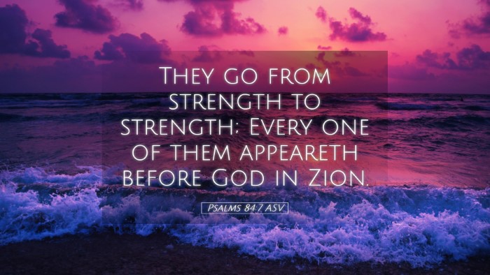 Picture 05 - Psalms 84:7 ASV Desktop Wallpaper - They go from strength to strength; Every one of - Desktop Bible Verse Wallpaper