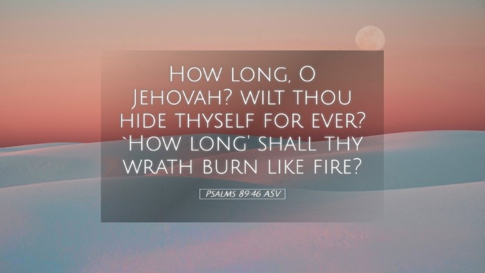 Picture 05 - Psalms 89:46 ASV Desktop Wallpaper - How long, O Jehovah? wilt thou hide thyself for - Desktop Bible Verse Wallpaper