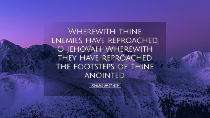 Picture 05 - Psalms 89:51 ASV Desktop Wallpaper - Wherewith thine enemies have reproached, O - Desktop Bible Verse Wallpaper