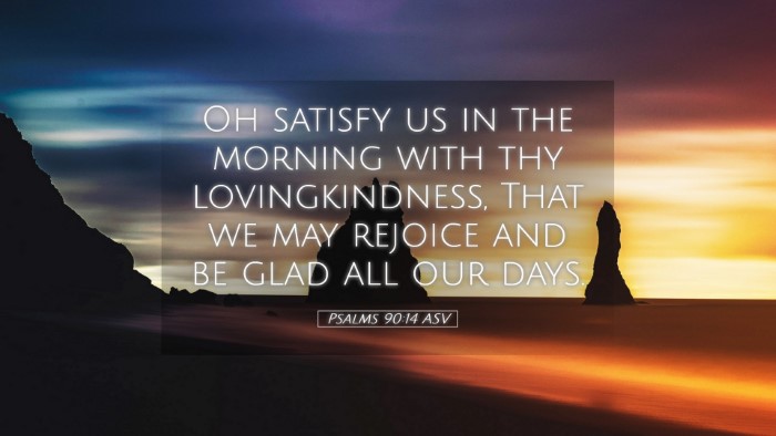 Picture 05 - Psalms 90:14 ASV Desktop Wallpaper - Oh satisfy us in the morning with thy - Desktop Bible Verse Wallpaper