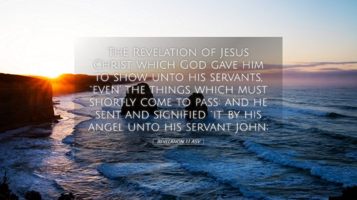 Picture 05 - Revelation 1:1 ASV Desktop Wallpaper - The Revelation of Jesus Christ, which God gave - Desktop Bible Verse Wallpaper