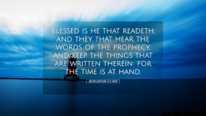 Picture 05 - Revelation 1:3 ASV Desktop Wallpaper - Blessed is he that readeth, and they that hear - Desktop Bible Verse Wallpaper