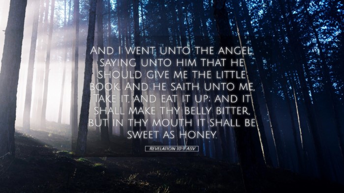 Picture 05 - Revelation 10:9 ASV Desktop Wallpaper - And I went unto the angel, saying unto him that - Desktop Bible Verse Wallpaper