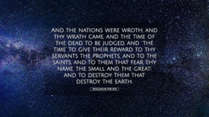 Picture 05 - Revelation 11:18 ASV Desktop Wallpaper - And the nations were wroth, and thy wrath came, - Desktop Bible Verse Wallpaper