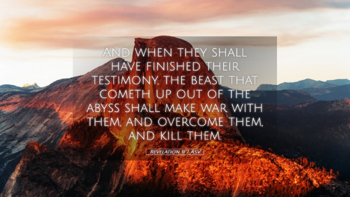 Picture 05 - Revelation 11:7 ASV Desktop Wallpaper - And when they shall have finished their - Desktop Bible Verse Wallpaper