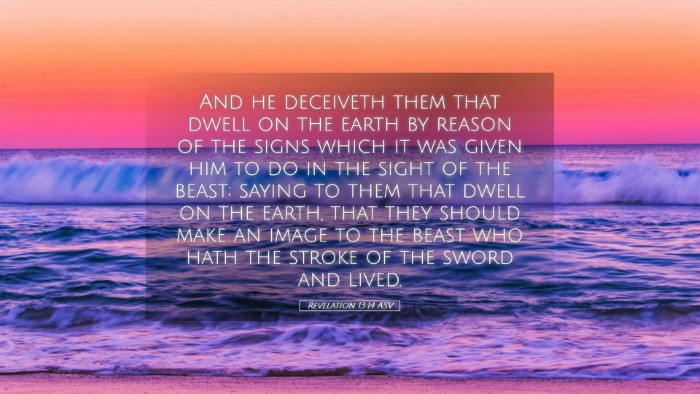 Picture 05 - Revelation 13:14 ASV Desktop Wallpaper - And he deceiveth them that dwell on the earth by - Desktop Bible Verse Wallpaper