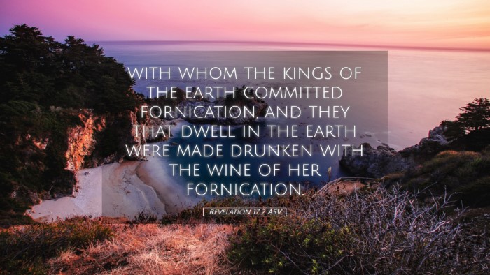 Picture 05 - Revelation 17:2 ASV Desktop Wallpaper - with whom the kings of the earth committed - Desktop Bible Verse Wallpaper