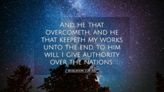 Picture 05 - Revelation 2:26 ASV Desktop Wallpaper - And he that overcometh, and he that keepeth my - Desktop Bible Verse Wallpaper