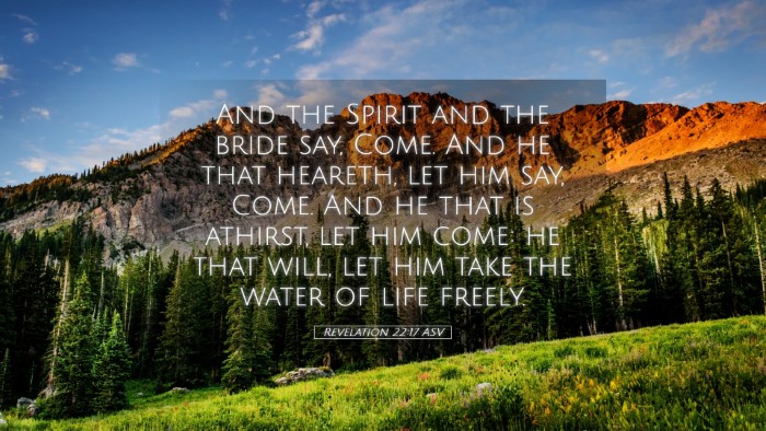 Picture 05 - Revelation 22:17 ASV Desktop Wallpaper - And the Spirit and the bride say, Come. And he - Desktop Bible Verse Wallpaper