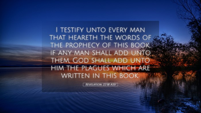 Picture 05 - Revelation 22:18 ASV Desktop Wallpaper - I testify unto every man that heareth the words - Desktop Bible Verse Wallpaper