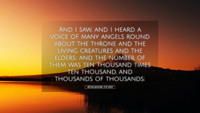 Picture 05 - Revelation 5:11 ASV Desktop Wallpaper - And I saw, and I heard a voice of many angels - Desktop Bible Verse Wallpaper