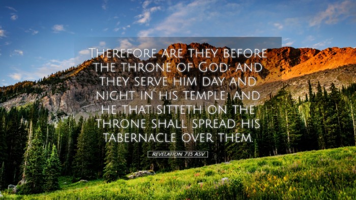 Picture 05 - Revelation 7:15 ASV Desktop Wallpaper - Therefore are they before the throne of God; and - Desktop Bible Verse Wallpaper