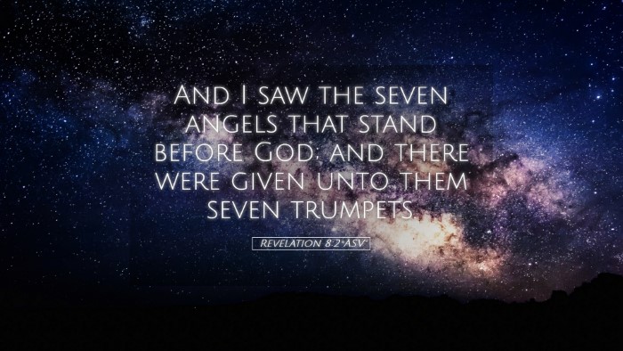 Picture 05 - Revelation 8:2 ASV Desktop Wallpaper - And I saw the seven angels that stand before God; - Desktop Bible Verse Wallpaper